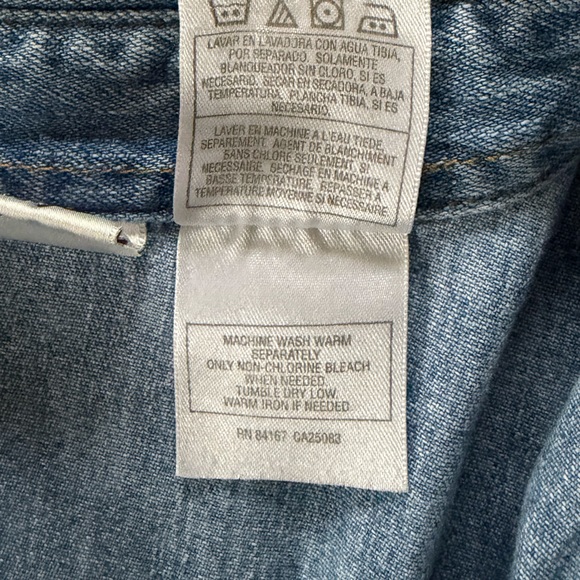 Vintage Disney Store WInnie the Pooh Embroidered Denim Shirt Floral 90s Y2K Sz L - Picture 16 of 16